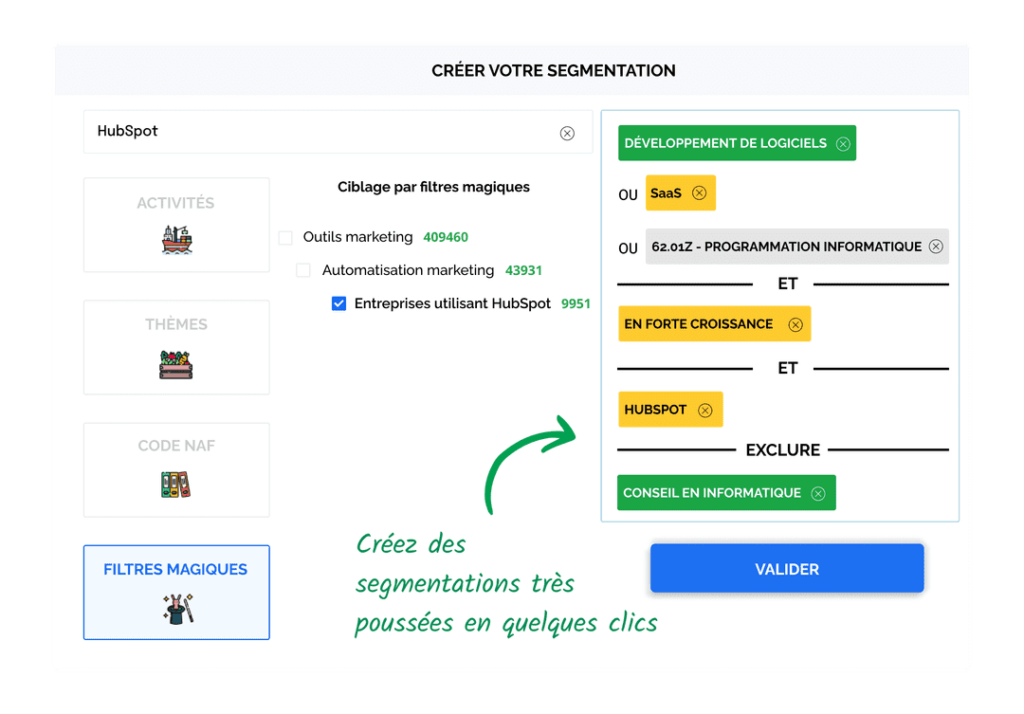 Recherche de prospects par segmentations