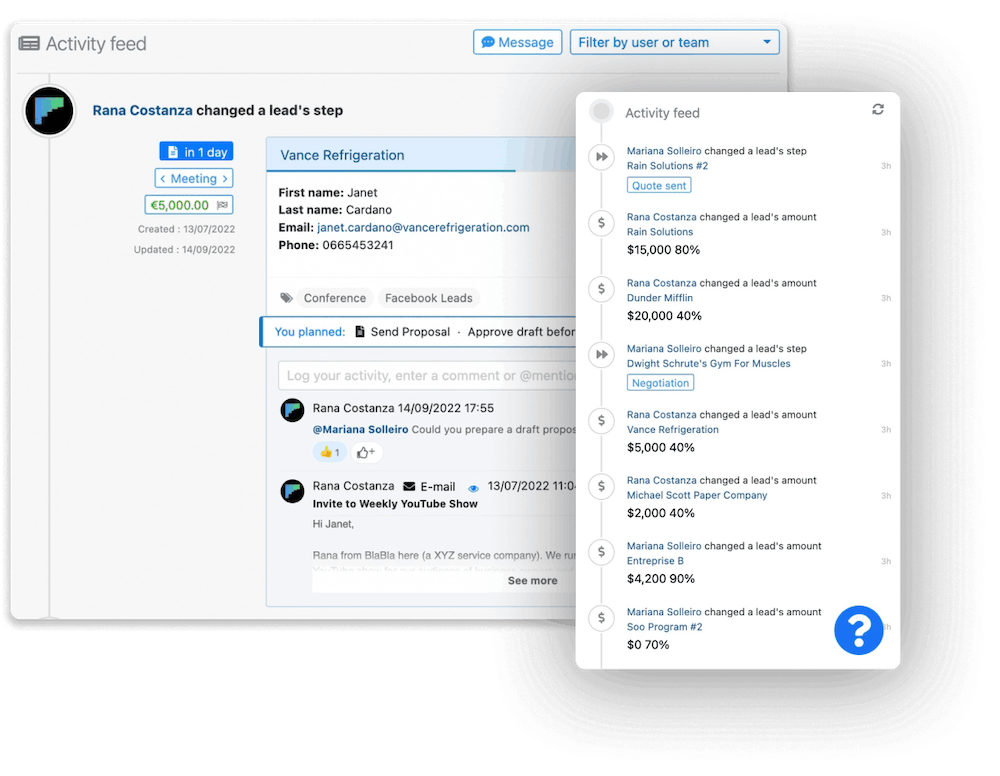 Teamzusammenarbeit und -verwaltung in noCRM in der Vertriebsmanagement Software 